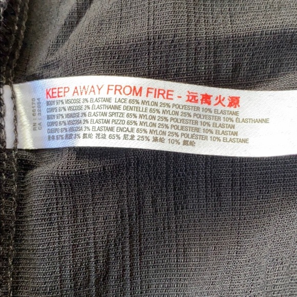 FREE PEOPLE BLACK LACE ONE SHOULDER BODY-CON SIZE XS - Picture 6 of 8